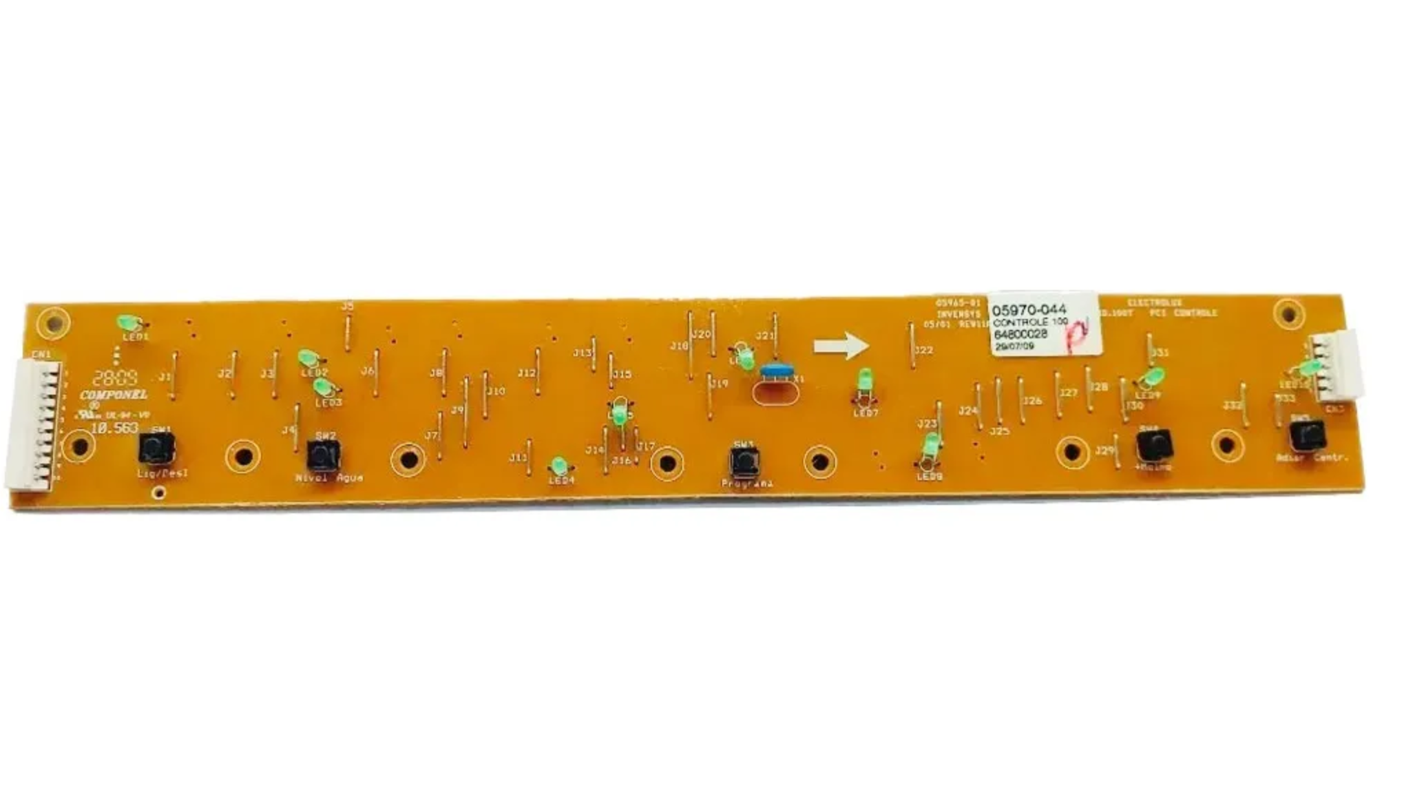 Placa Interface Superior Lavadora Electrolux Top8 64800028
