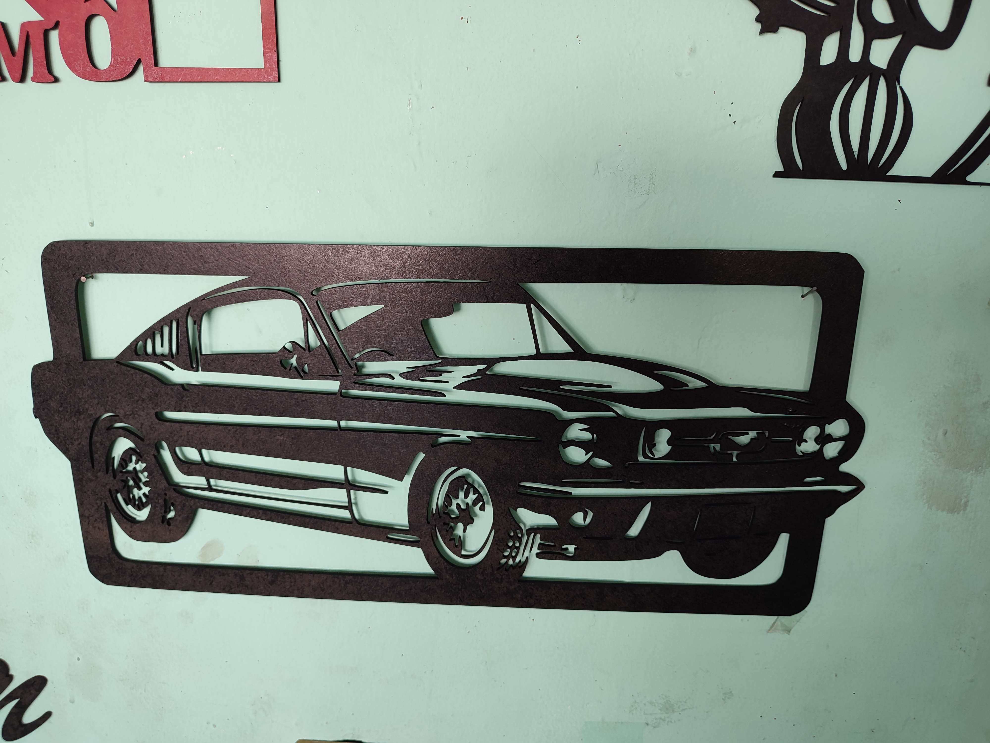 Decoración de coche clásico de MDF