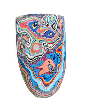Hand cut New Graffiti Fordite Cabochon