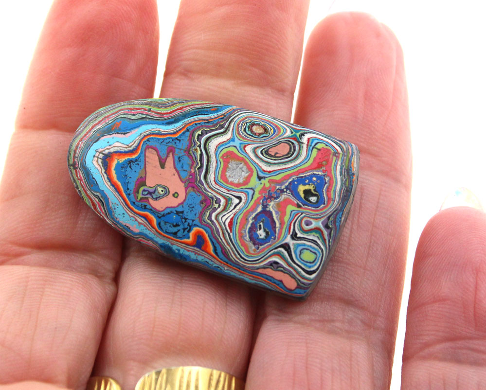 Hand cut New Graffiti Fordite Cabochon
