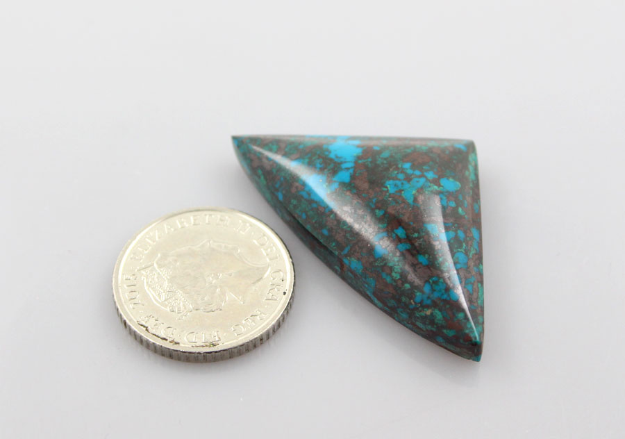 Hand Cut Parrots Wing Chrysocolla Cabochon