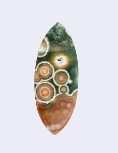 Muesum Grade Bulls eye Hand cut Rare Ocean Jasper 