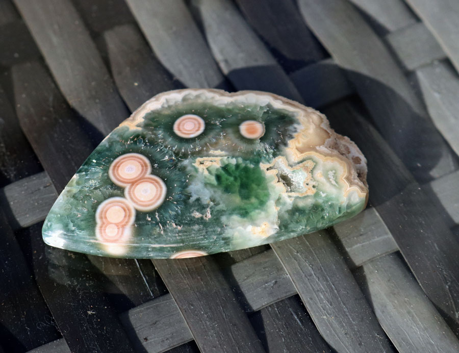 Drusy Collectors Hand cut Rare Ocean Jasper 