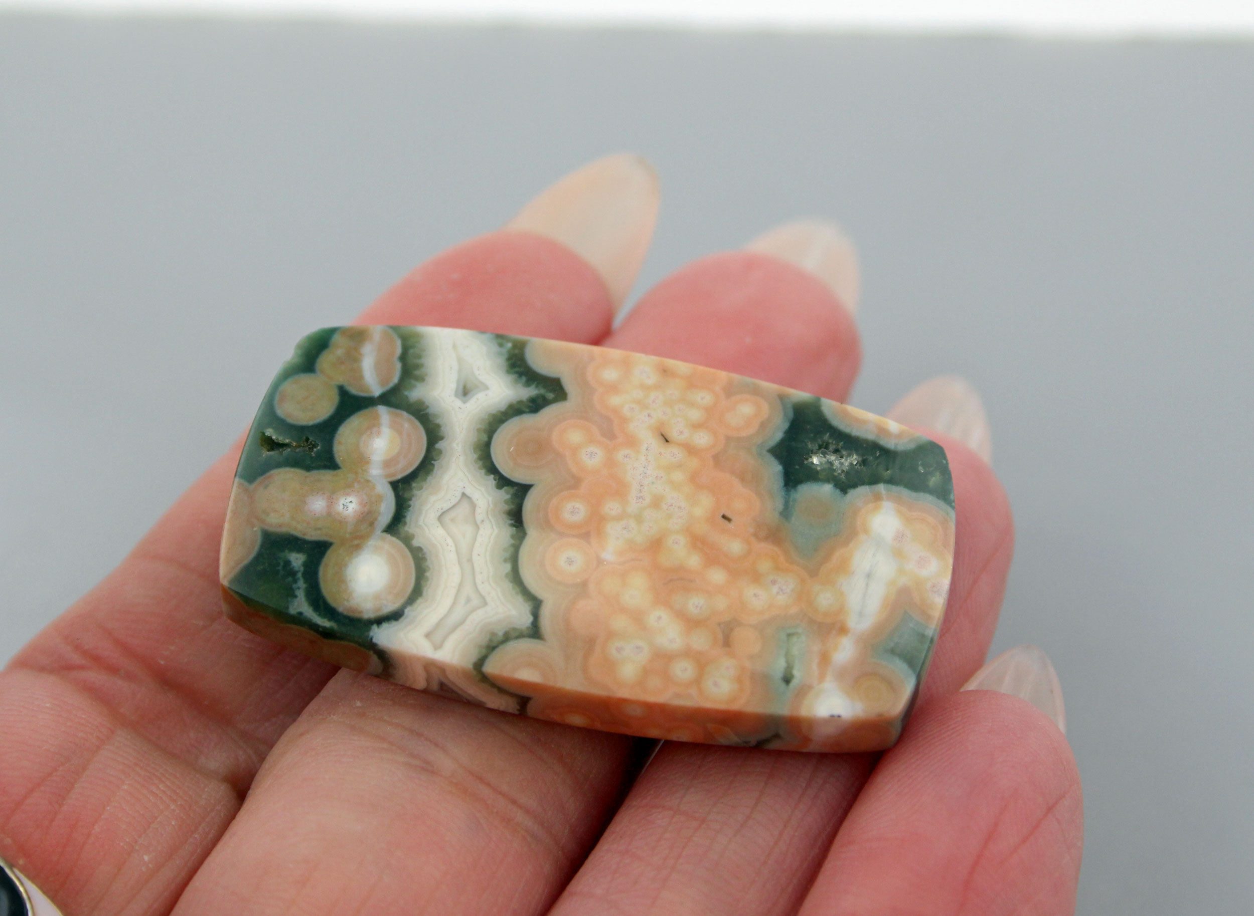 Hand cut Rare Ocean Jasper 