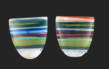 Surfite matched pair of cabochons