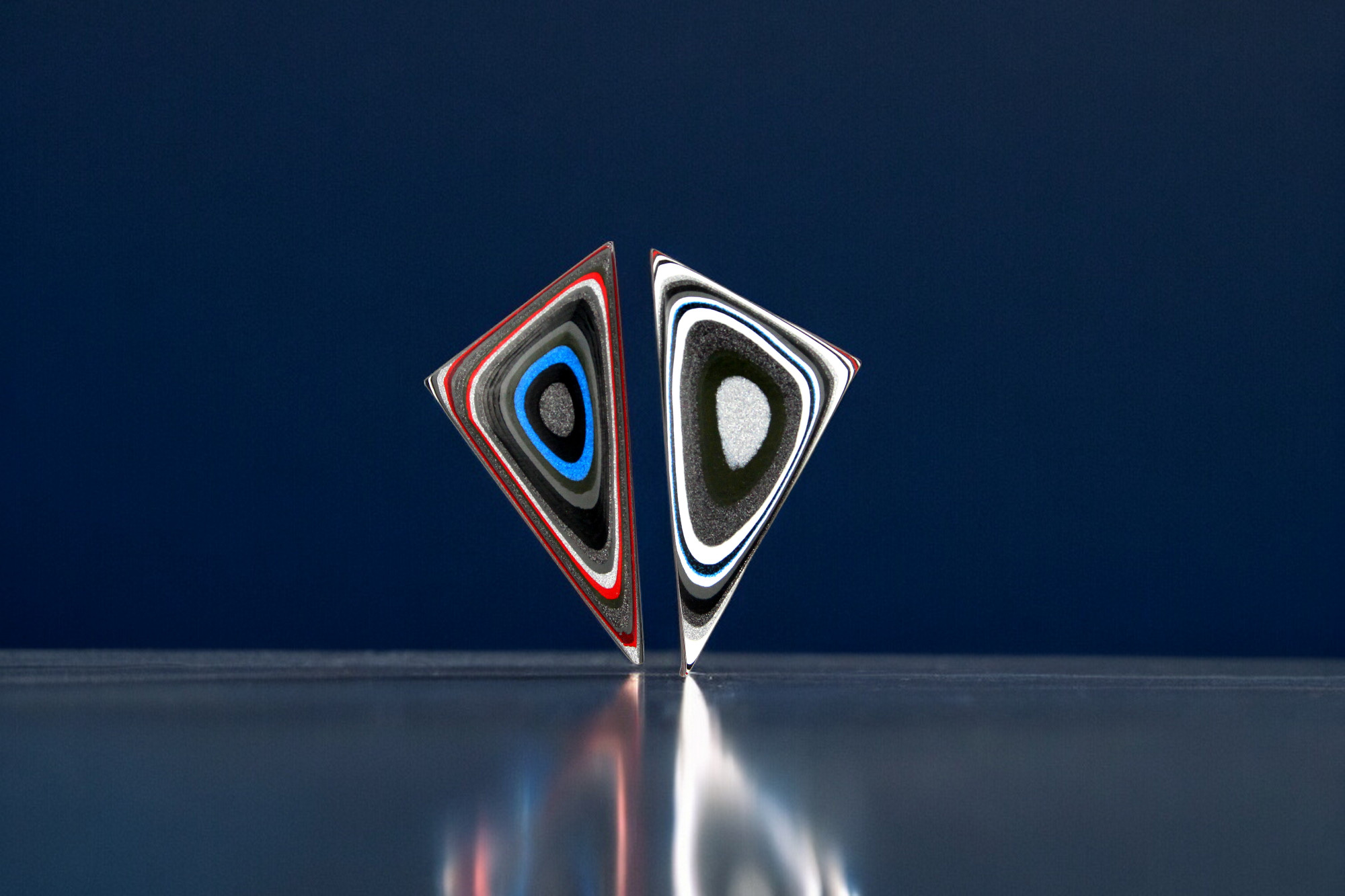 Kenworth Fordite Pair of cabochons
