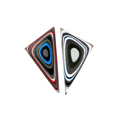Kenworth Fordite Pair of cabochons