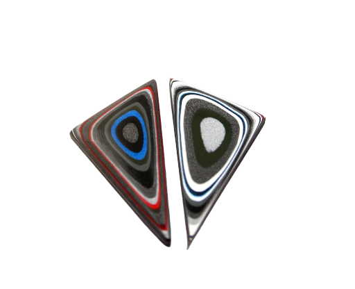 Kenworth Fordite Pair of cabochons