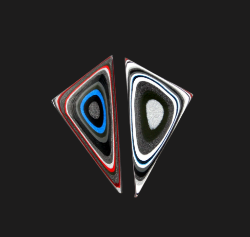 Kenworth Fordite Pair of cabochons