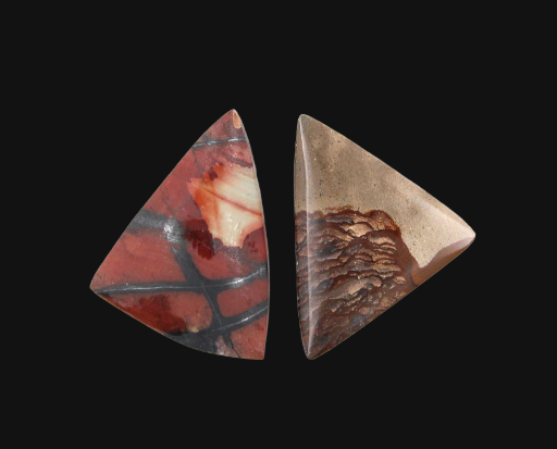 Hand Cut Paint Stone and Deschutes Jasper Set of cabochon's 