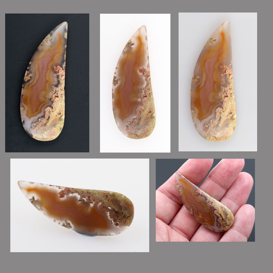 Stunning Hand Cut rare Moss and Coyamito Agate Cabochon 