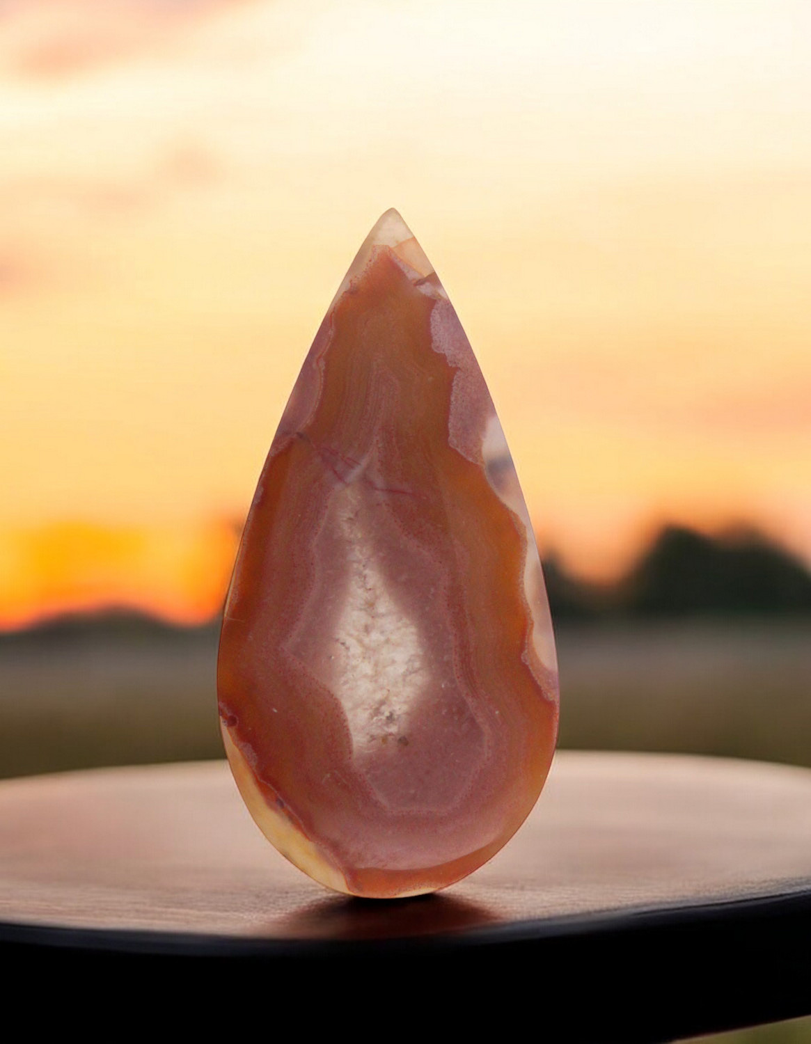 Raspberry Red laguna Agate Cabochon 