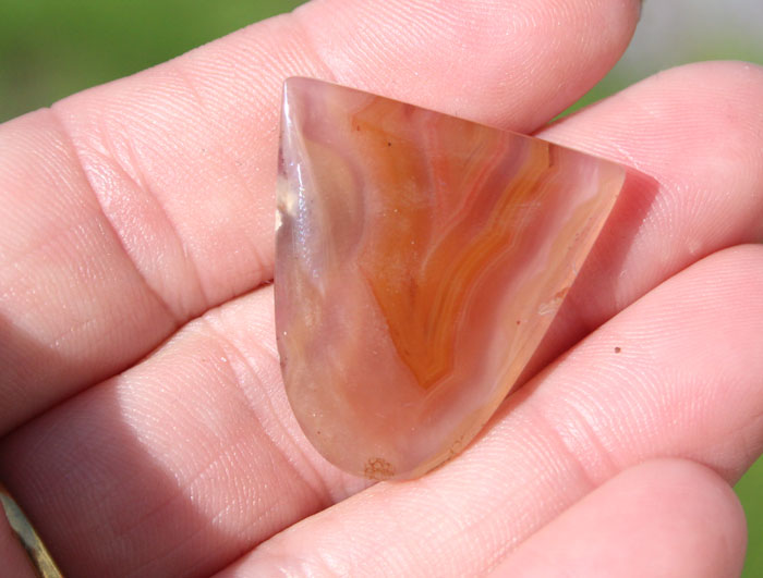 Orange Laguna Agate Cabochon 