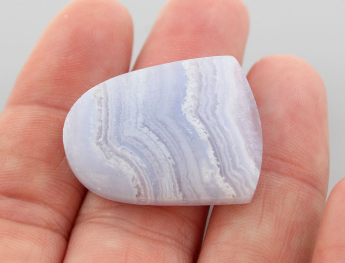 Hand Cut Blue lace Agate cabochon