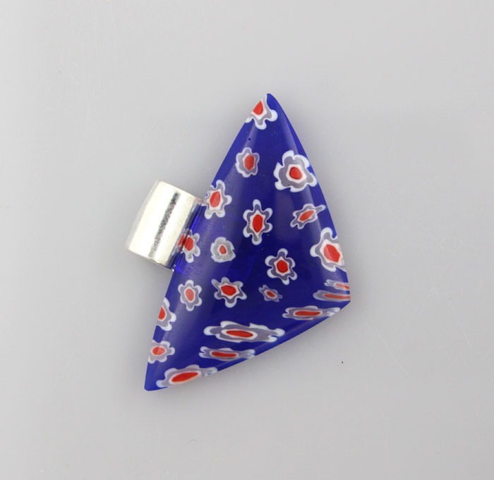 Medium Silver Tube bail for cabochons