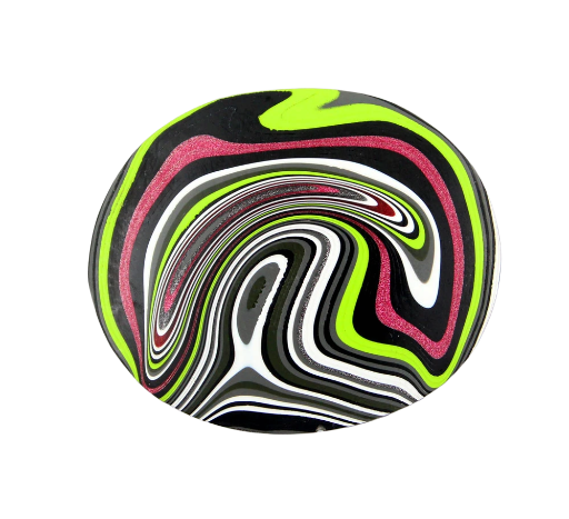 Hand Cut Pink and Lime Jeep Fordite 