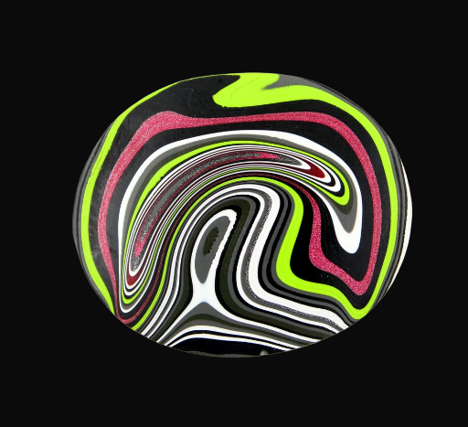 Hand Cut Pink and Lime Jeep Fordite 