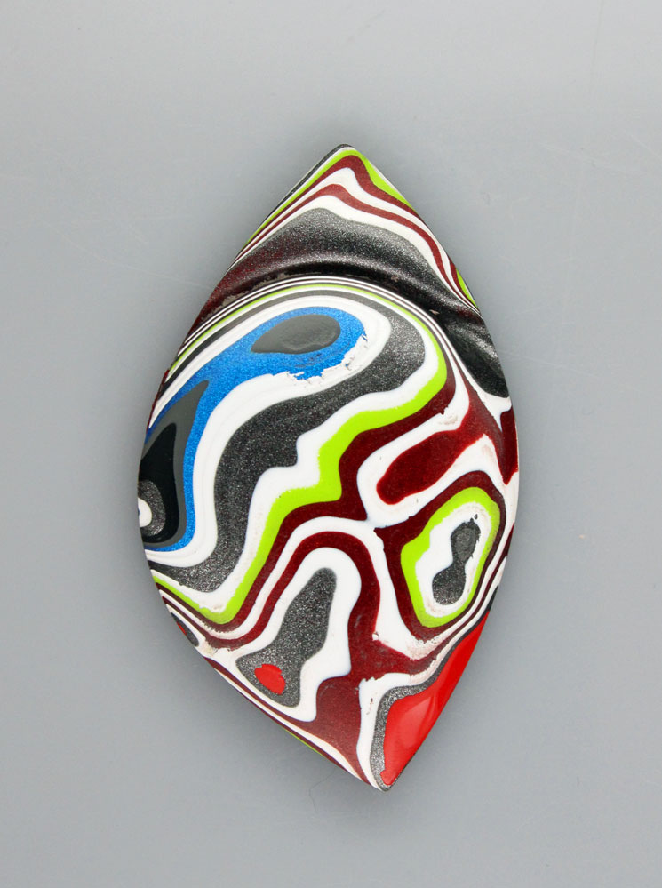 Hand Cut Carved dome  Jeep Fordite 