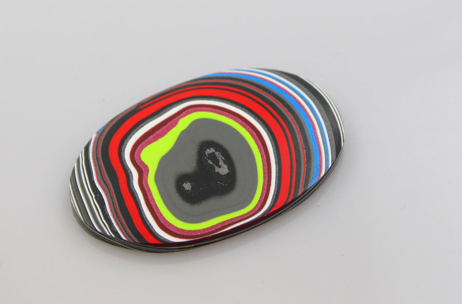 Hand Cut Pink and Lime Jeep Fordite 