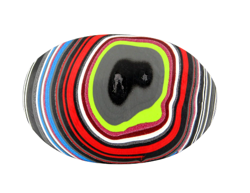 Hand Cut Pink and Lime Jeep Fordite 