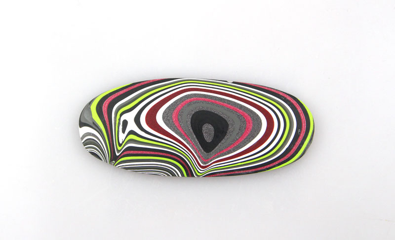 Hand Cut Pink and Lime Jeep Fordite 