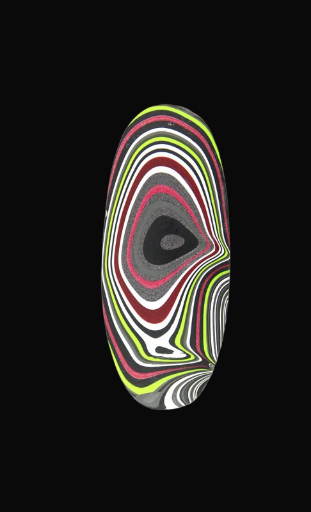 Hand Cut Pink and Lime Jeep Fordite 