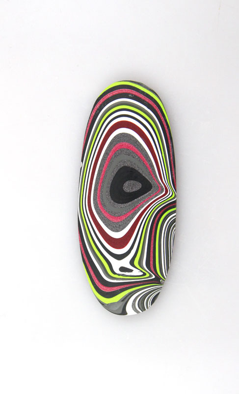Hand Cut Pink and Lime Jeep Fordite 
