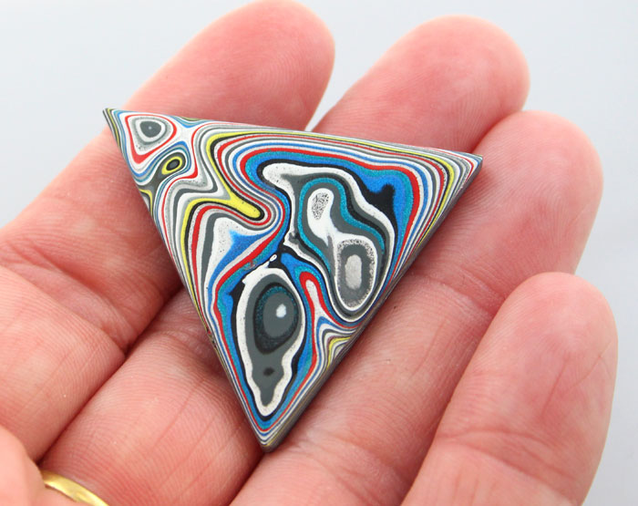 Hand cut Kenworth Fordite  Cabochon 