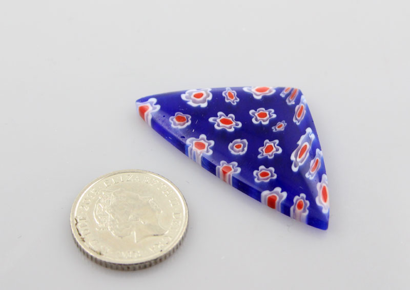 Hand Cut Milliflori glass Cabochon 