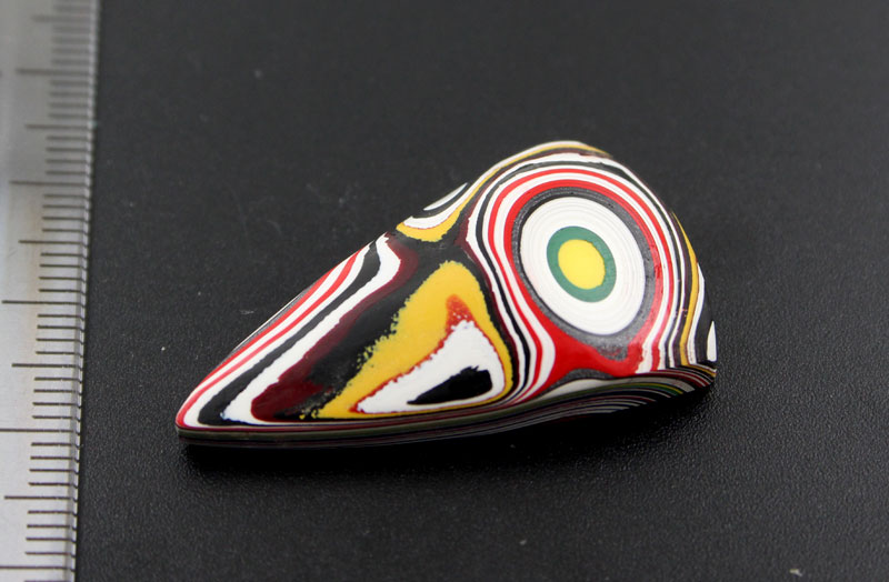 Hand cut Kenworth Fordite  Cabochon 