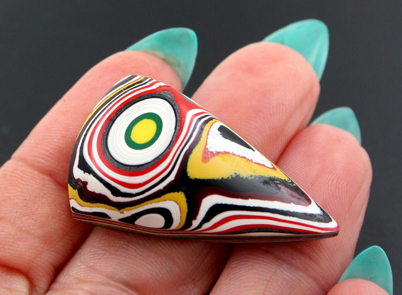 Hand cut Kenworth Fordite  Cabochon 
