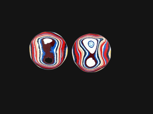 Fordite Pair of cabochons
