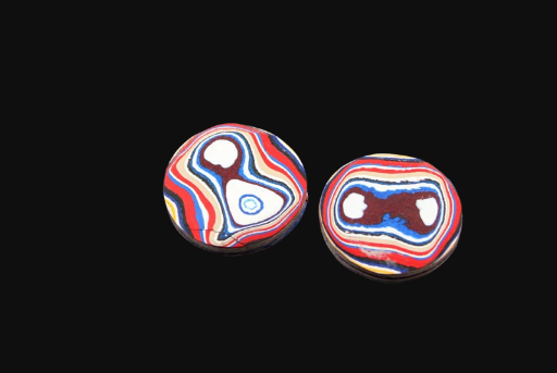 Fordite Pair of cabochons