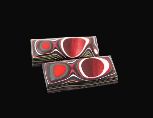 Fordite Pair of cabochons
