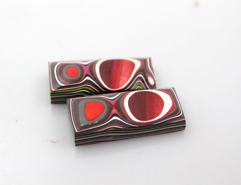 Fordite Pair of cabochons