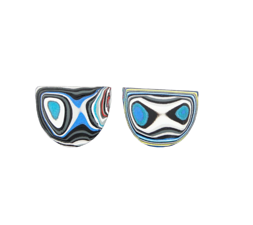 Fordite Pair of cabochons