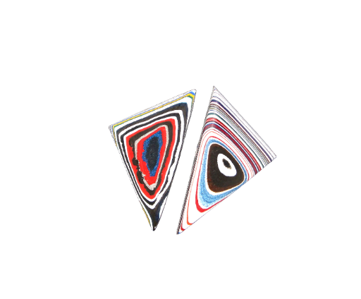 Fordite Pair of cabochons