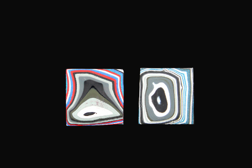Fordite Pair of cabochons