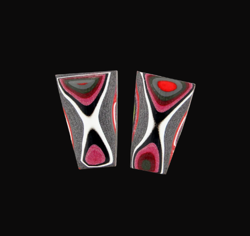Fordite Pair of cabochons