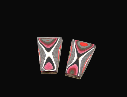 Fordite Pair of cabochons