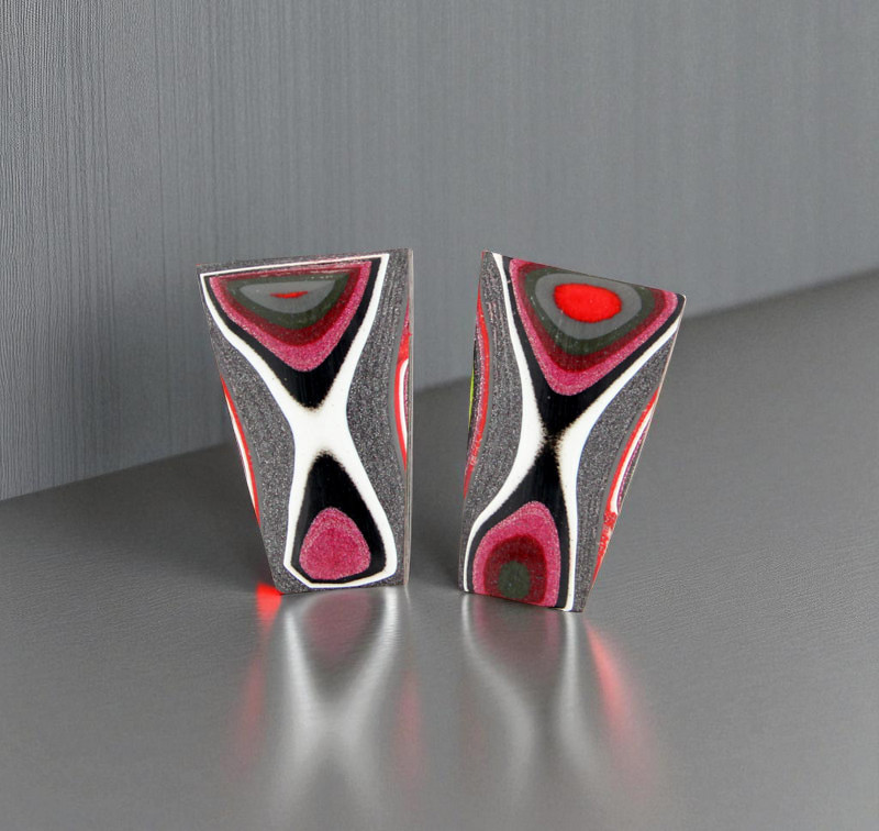 Fordite Pair of cabochons