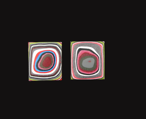 Fordite Pair of cabochons