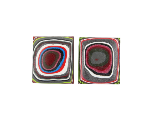 Fordite Pair of cabochons