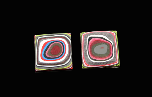 Fordite Pair of cabochons