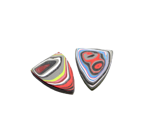 Fordite Pair of cabochons
