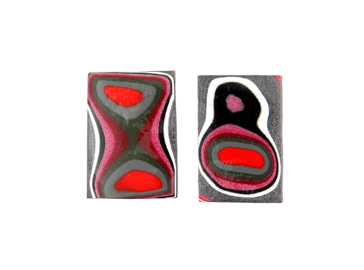 Fordite Pair of cabochons