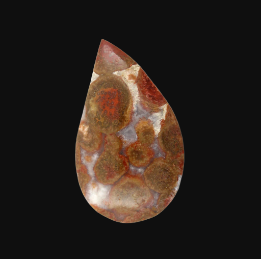 Hand cut poppy Jasper 