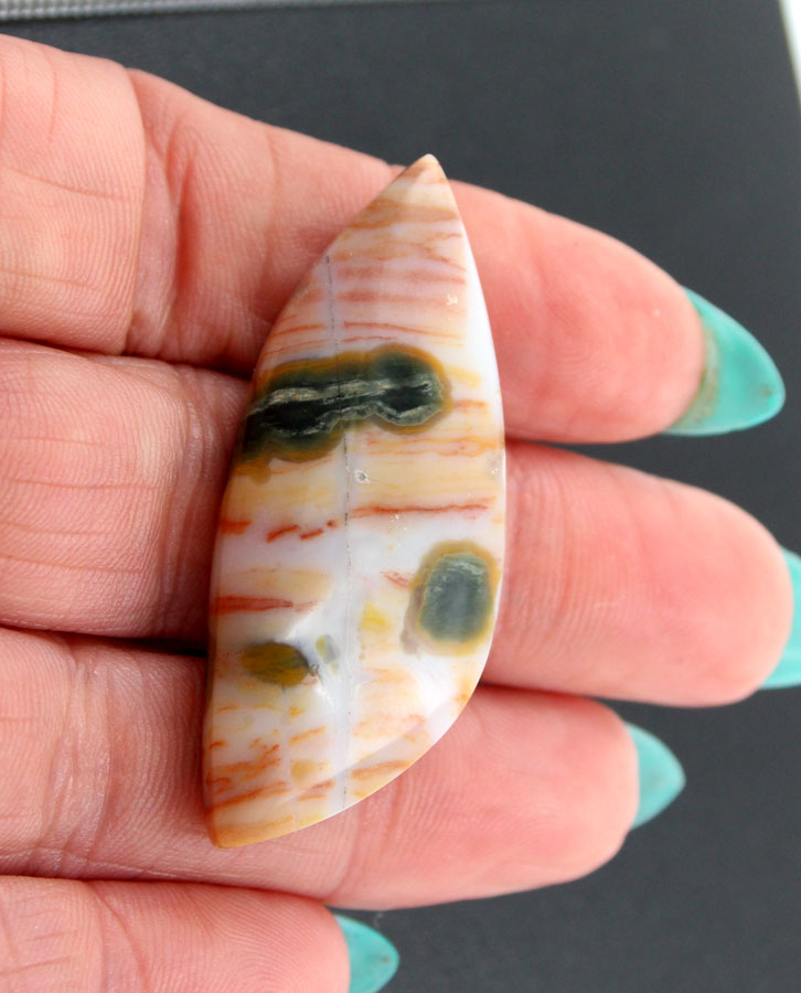 Hand cut Rare Ocean Jasper 