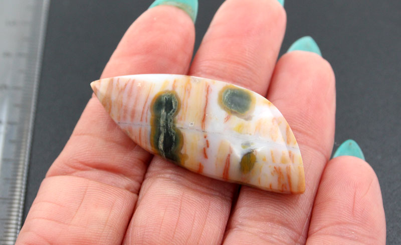 Hand cut Rare Ocean Jasper 