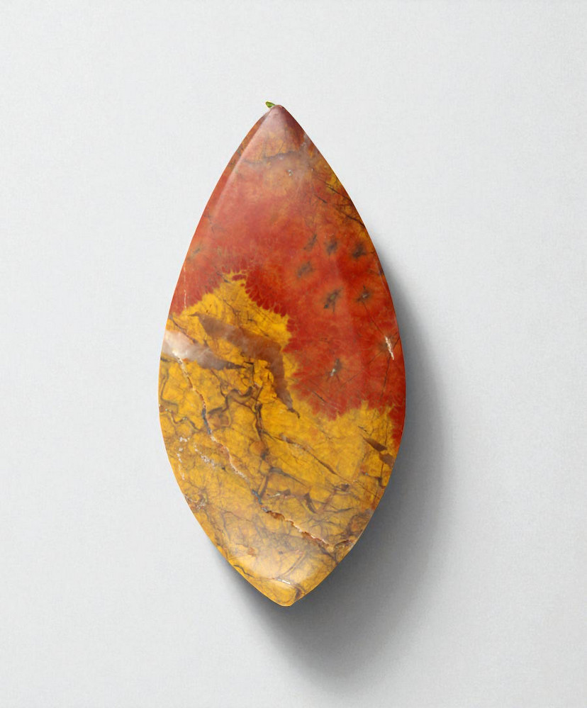 Large Morgan Hill Poppy Jasper cabochon 